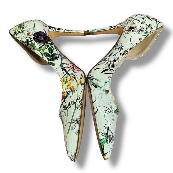 Just Fab Roza Floral Print Formal Holiday Pumps High Heels - Picture 4 of 8